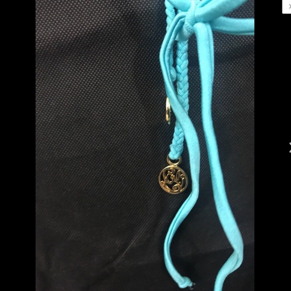 NEW Luli Fama 'Delicia Wanted & Wild' Crochet Bikini Top Gold [SZ Medium‎ ] - Picture 6 of 8